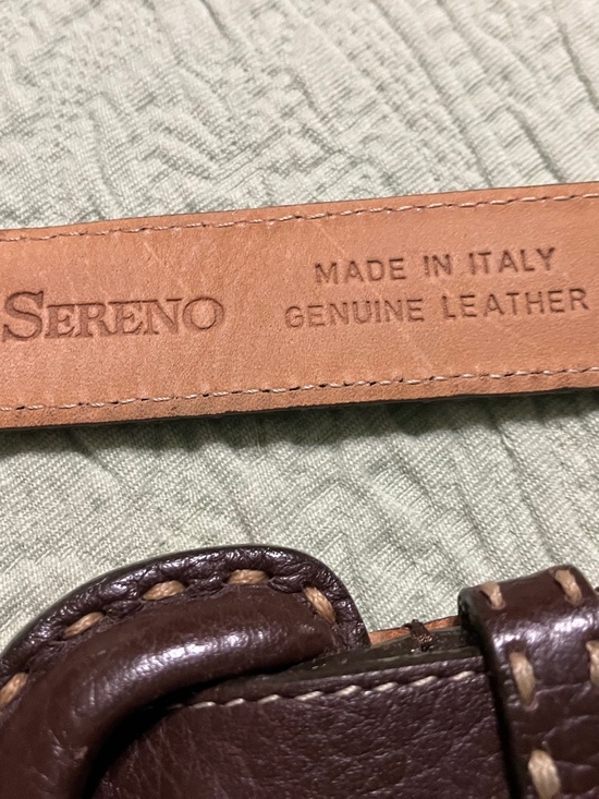 ?? SERENO ITALIAN LEATHER BELT ?? BROWN, SIZE SMALL, BOHO, WESTERN, COWGIRL main image 7
